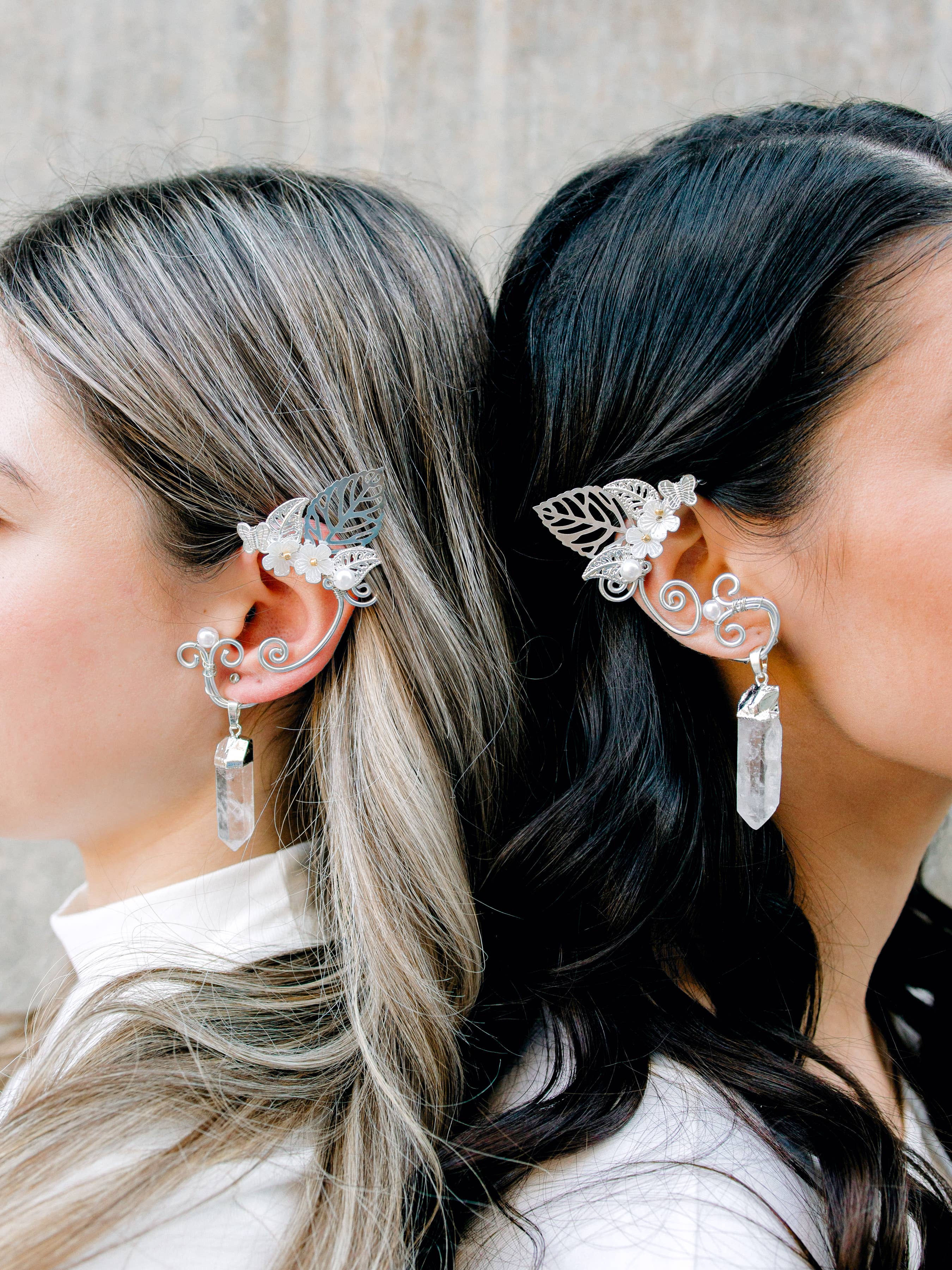 WonderLight Jewelry – Großhandel Ear Cuff/Ohrklemme – Elfenohren mit silbernem Bügel – Fee / Harmonie9