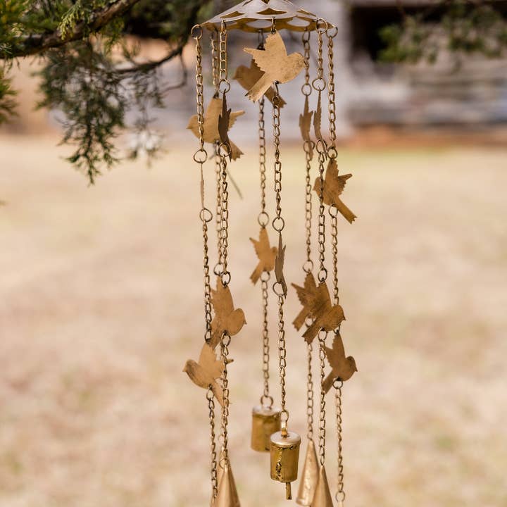 Rahab's Rope - Wholesale Wind Chime - Brass Bird Wind Chime