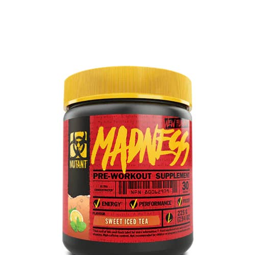 Super Nutritions Limited - Vente Poudres protéinées/superaliments - MUTANT MADNESS 225G Pré-Entraînement 30 portions5