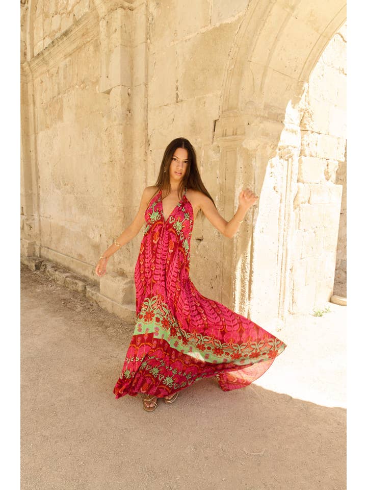 Piti Cuiti - Wholesale Dress - Women's - IPANEMA PINK LONG DRESS