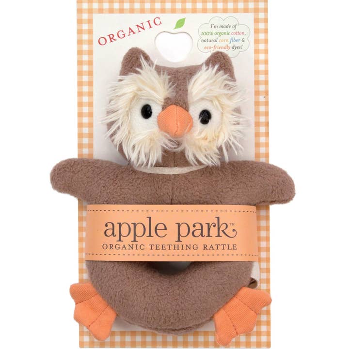 Apple Park - Vente Hochet mobile – bébé - Hochet de dentition doux - Hibou0