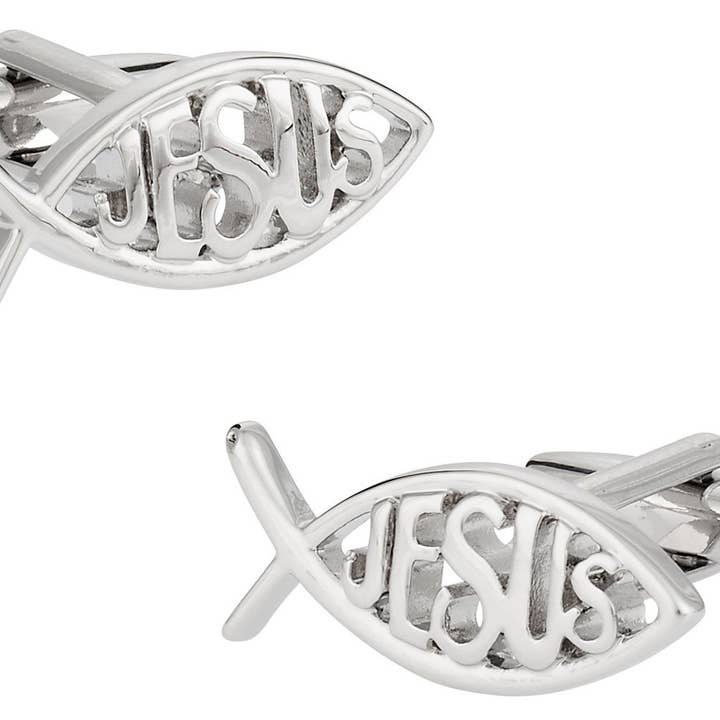 Gemelli a forma di pesce Gesù - Christian Ichthys per la vendita all'ingrosso da parte di Cuff-Daddy
