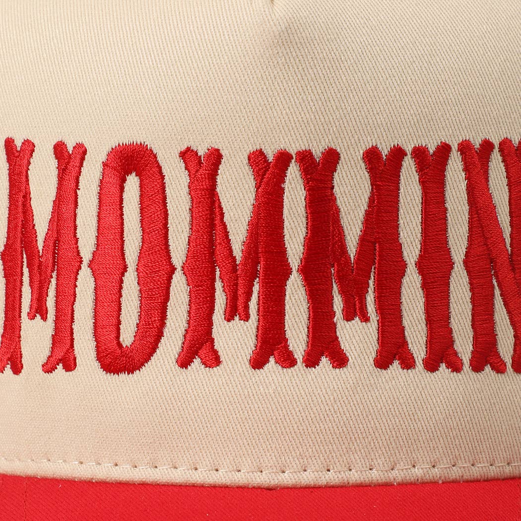 Fashion City – wholesale Trucker hat – Unisex – MOMMIN' Letter Embroidery Two-Tone Trucker Hat16