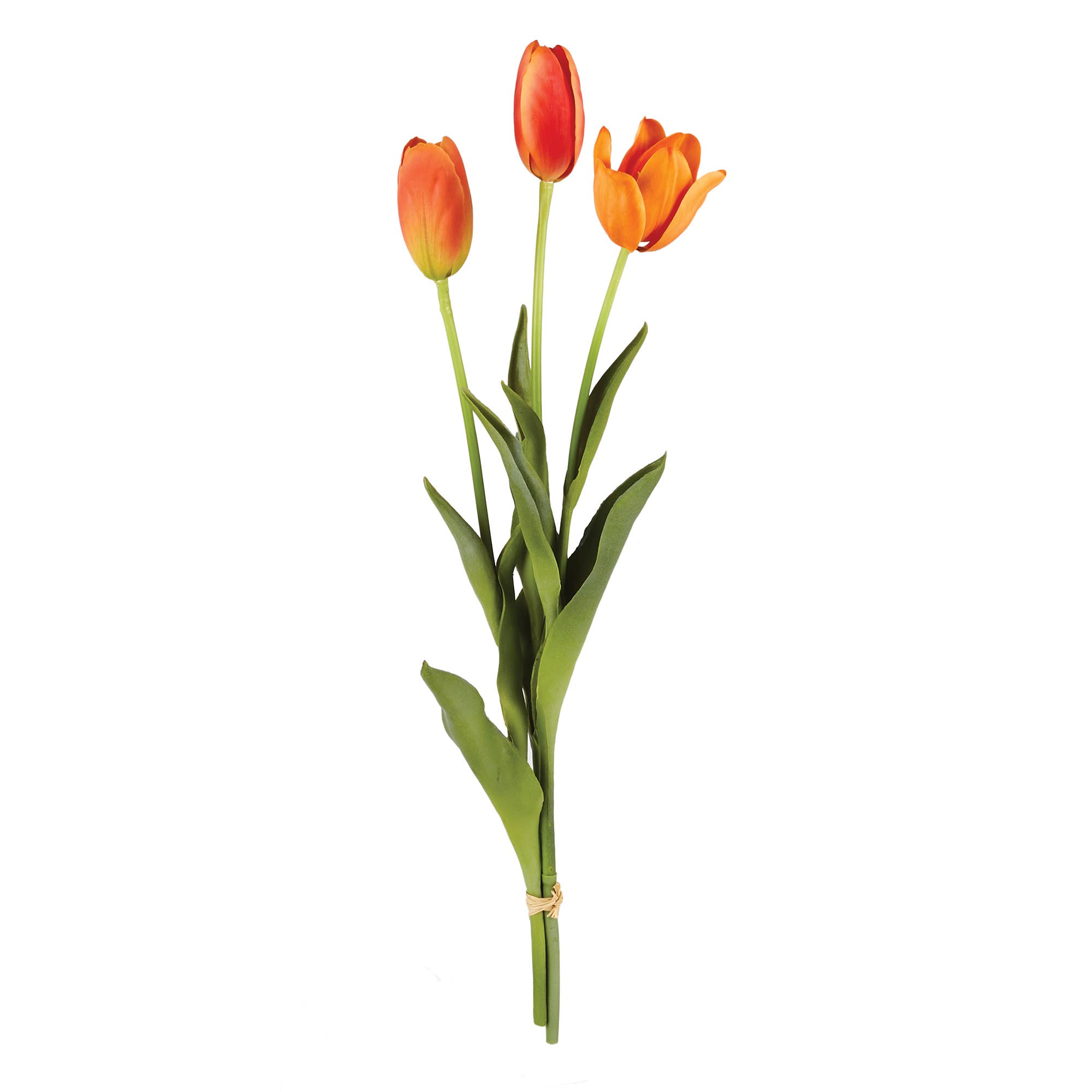 Napa Home & Garden – Engroshandel Kunstige blomster – Franske tulipaner 24", Bundle Af 3- Orange0