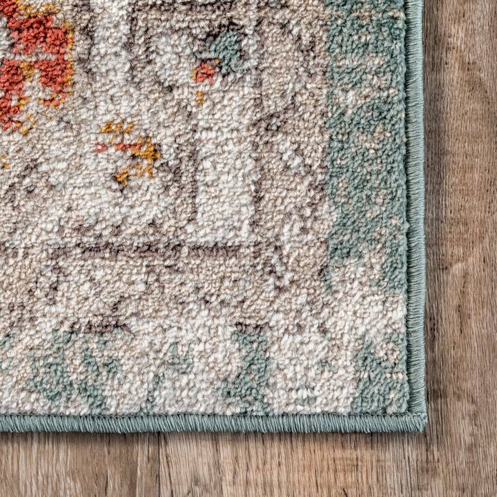 Beige Vintage Floral Lenore Area Rug for wholesale on Faire