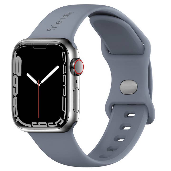 Cinturino Sportivo in Silicone Grigio Stardust con Fermaglio Argento - The Noosa - Compatibile con Apple Watch Taglia da 38mm a 41mm per la vendita all'ingrosso da parte di Friendie Pty Ltd