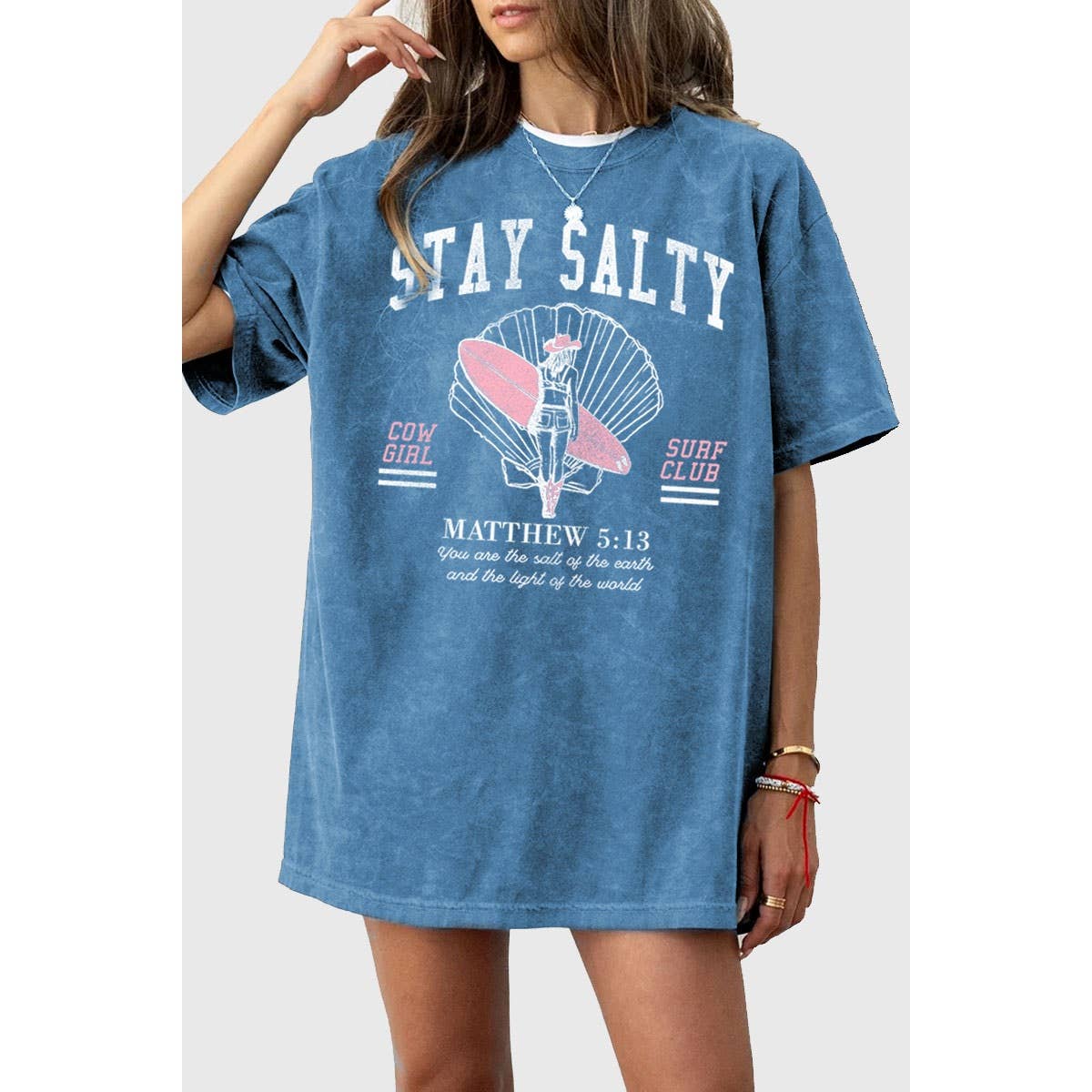HRTandLUV - Wholesale T-Shirt (Graphic) - Women's - STAY SALTY OVERSIZED MINERAL GRAPHIC TEE2
