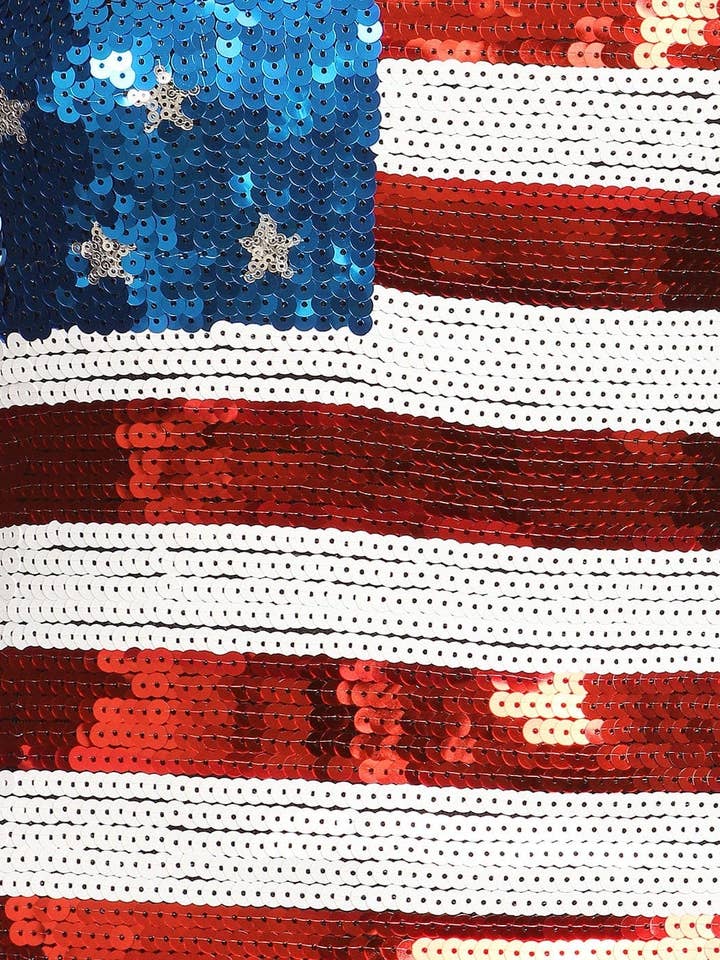 Anna Kaci Wholesale - Wholesale Camisole - Women's - Patriotic American Sequin Camisole Top4