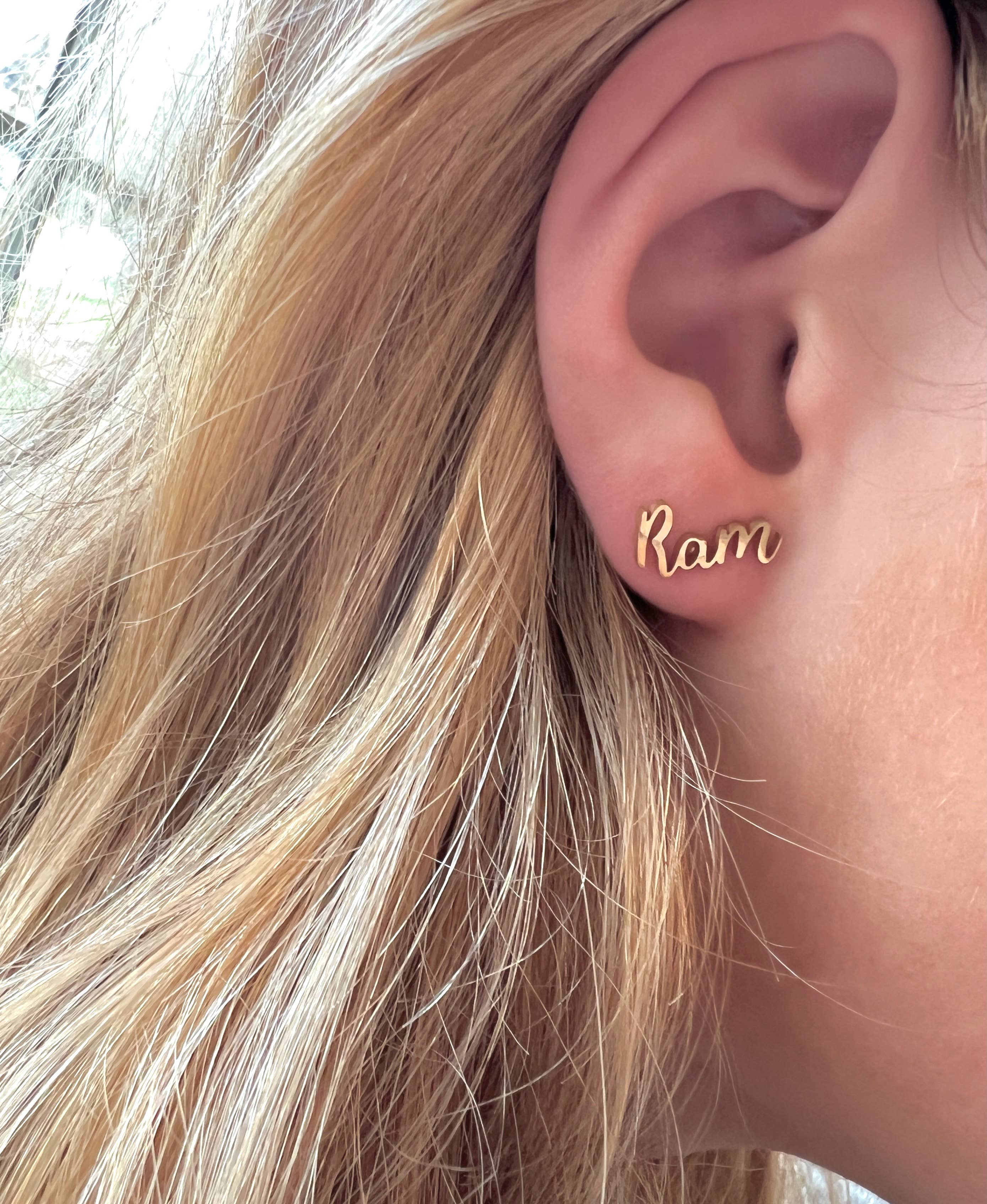 Steele Sloan Designs - Wholesale Stud/Post Earrings - Ram Mom Earrings - Go Rams! Gift for Mom, Cute Gift Rams1