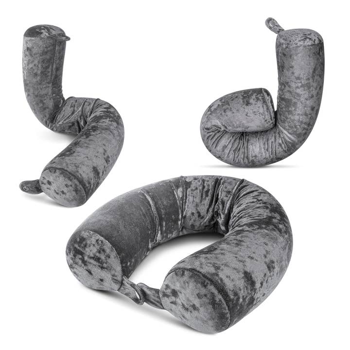 Cloudz - Wholesale Travel Pillow - Cloudz Flex Multi Use Memory Foam Travel Pillow - Grey