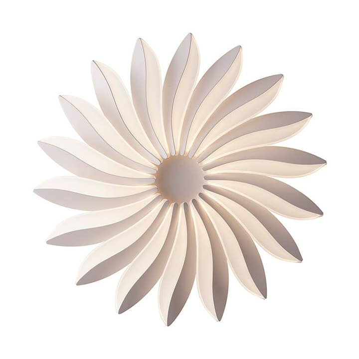 Sunrise LED ceiling light in satin white aluminum for wholesale by Gruppo F.T