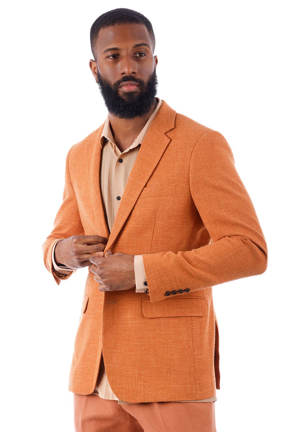 BARABAS - Wholesale Blazer - Men's - Men's Classic Tweed Pattern Notch Lapel Blazer 4BL300