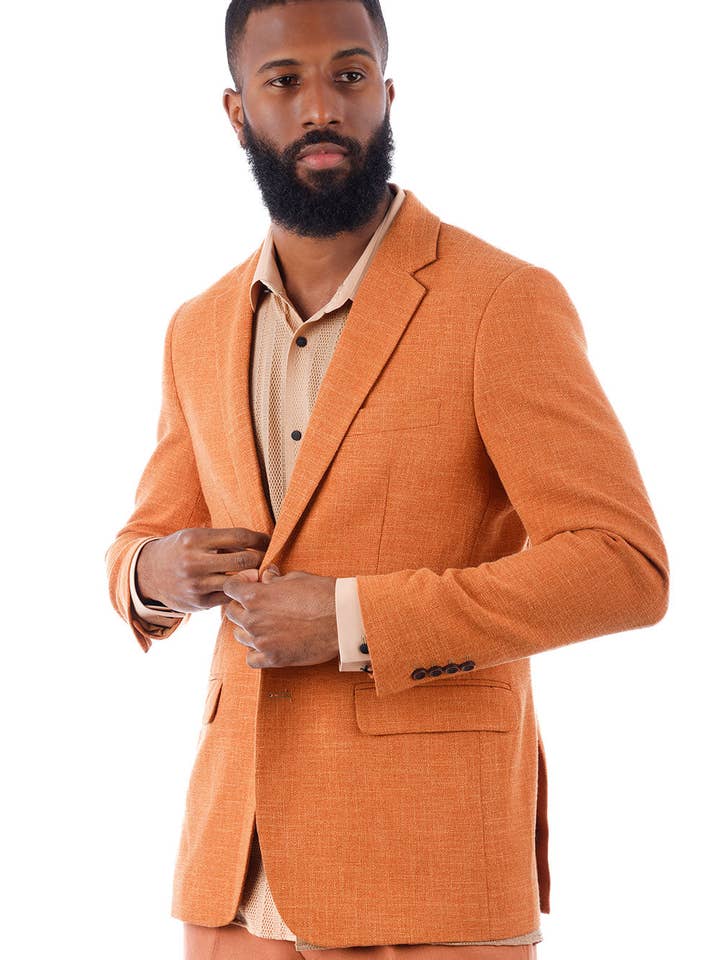 BARABAS - Wholesale Blazer - Men's - Men's Classic Tweed Pattern Notch Lapel Blazer 4BL300