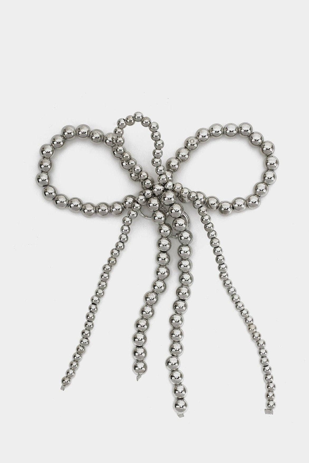 BEAST FASHION - Wholesale Shoe Accessories - Beaded Bow Accessory ACCS-PEARL-0017