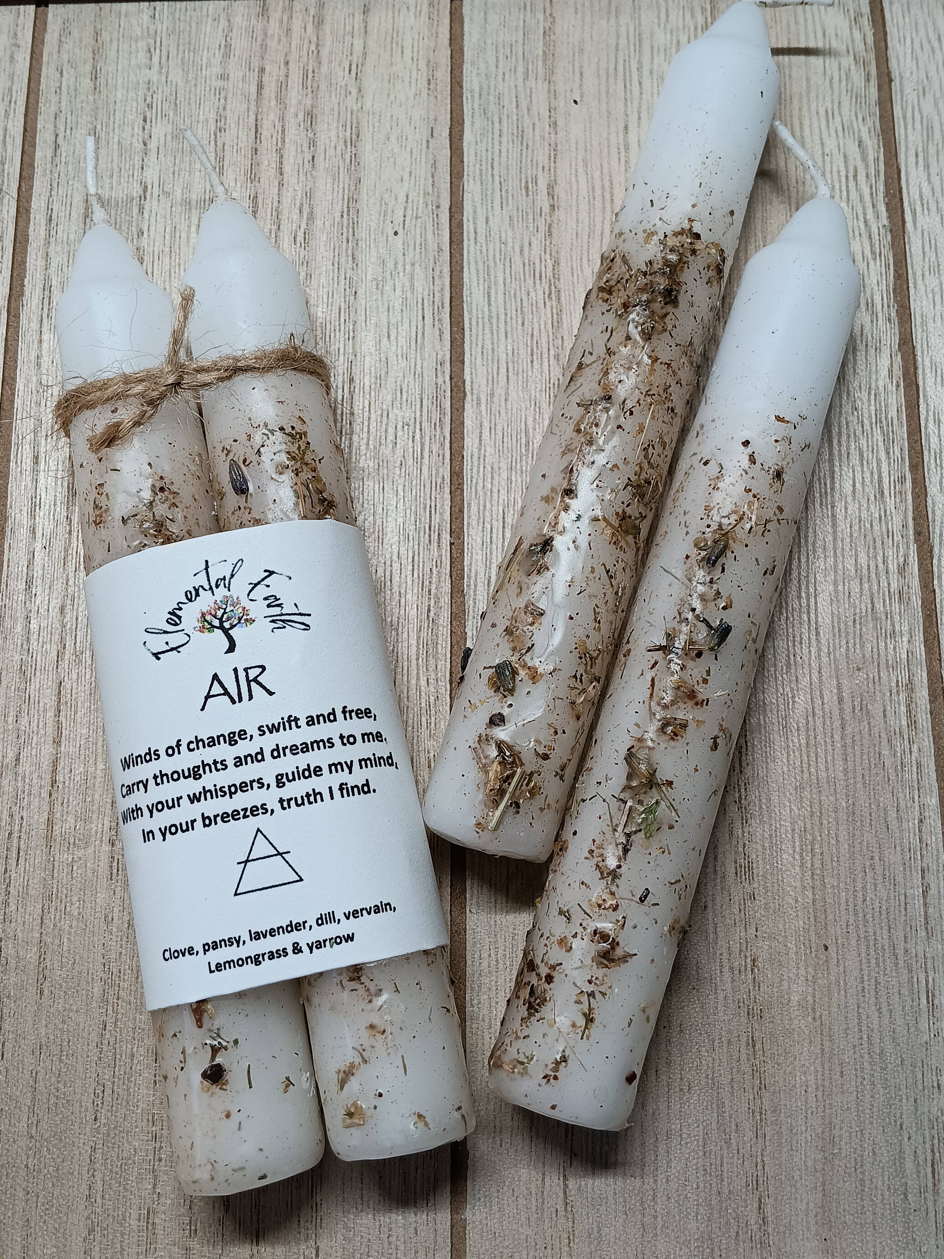 Elemental Earth Shop - Wholesale Tapered Candle/Candlestick - Air elemental ritual candles2