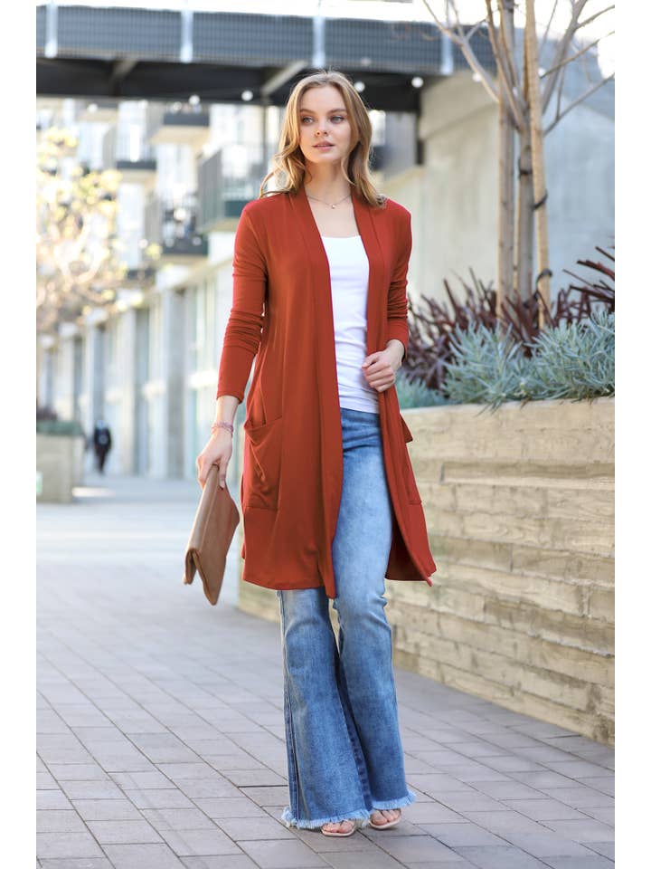 42POPS - Wholesale Cardigan - Women's - ",,...._ Open cardigan w/ slouchy pockets20