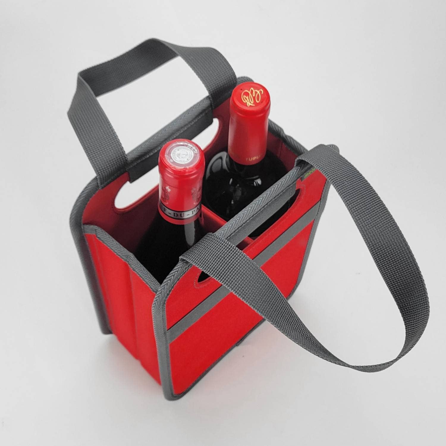 meori Inc – Großhandel Weintasche – Weintasche für 2 Flaschen, zusammenklappbar, wiederverwendbar3