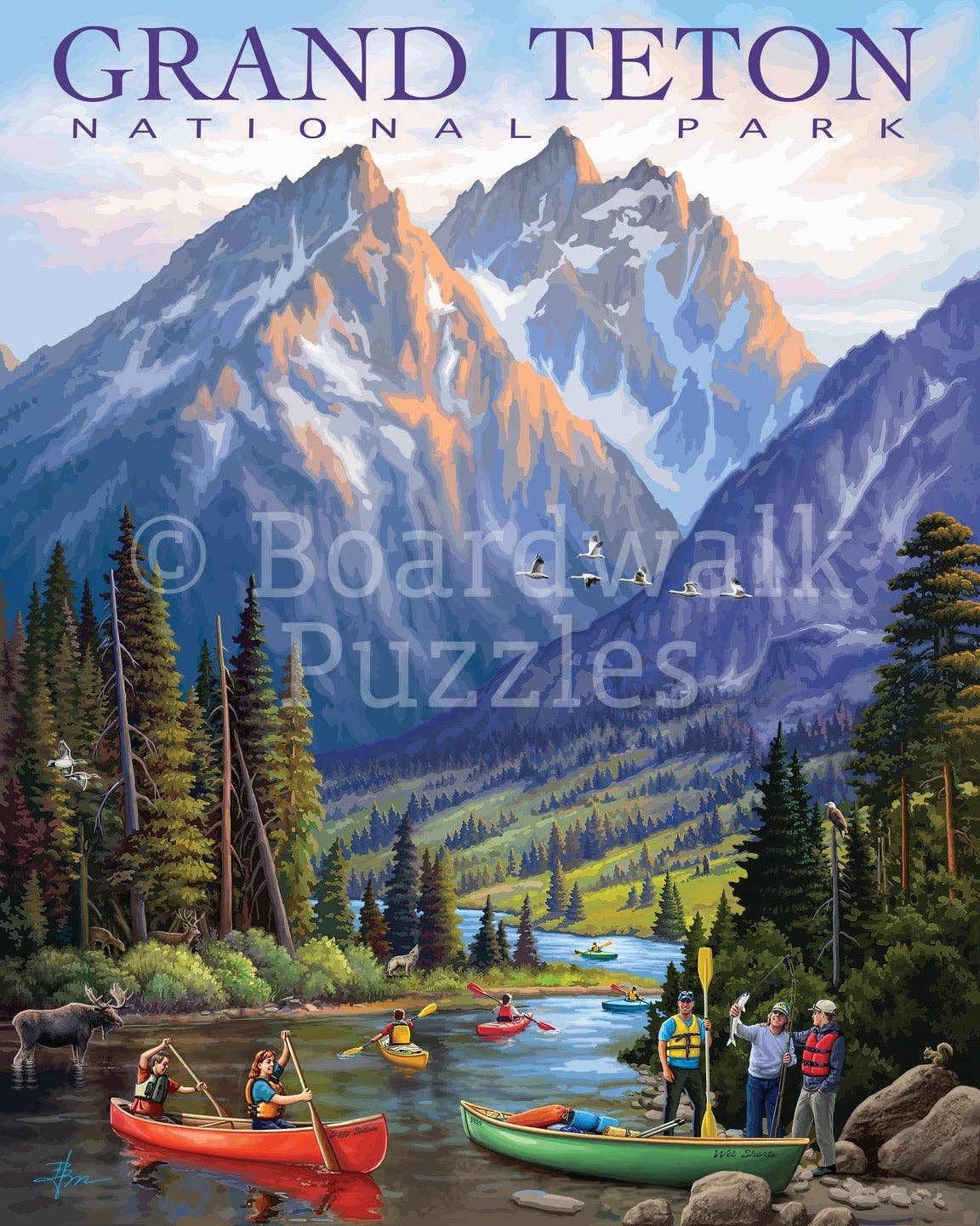 Boardwalk Puzzle Company - Wholesale Puzzle - Adult - Grand Teton National Park - 500 Piece1
