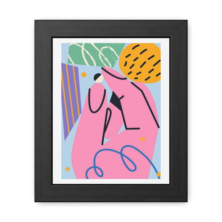 Kurian 8 - Abstract Hand Framed Poster - Modern Art for Home Décor for wholesale by Donkey Laserbeam