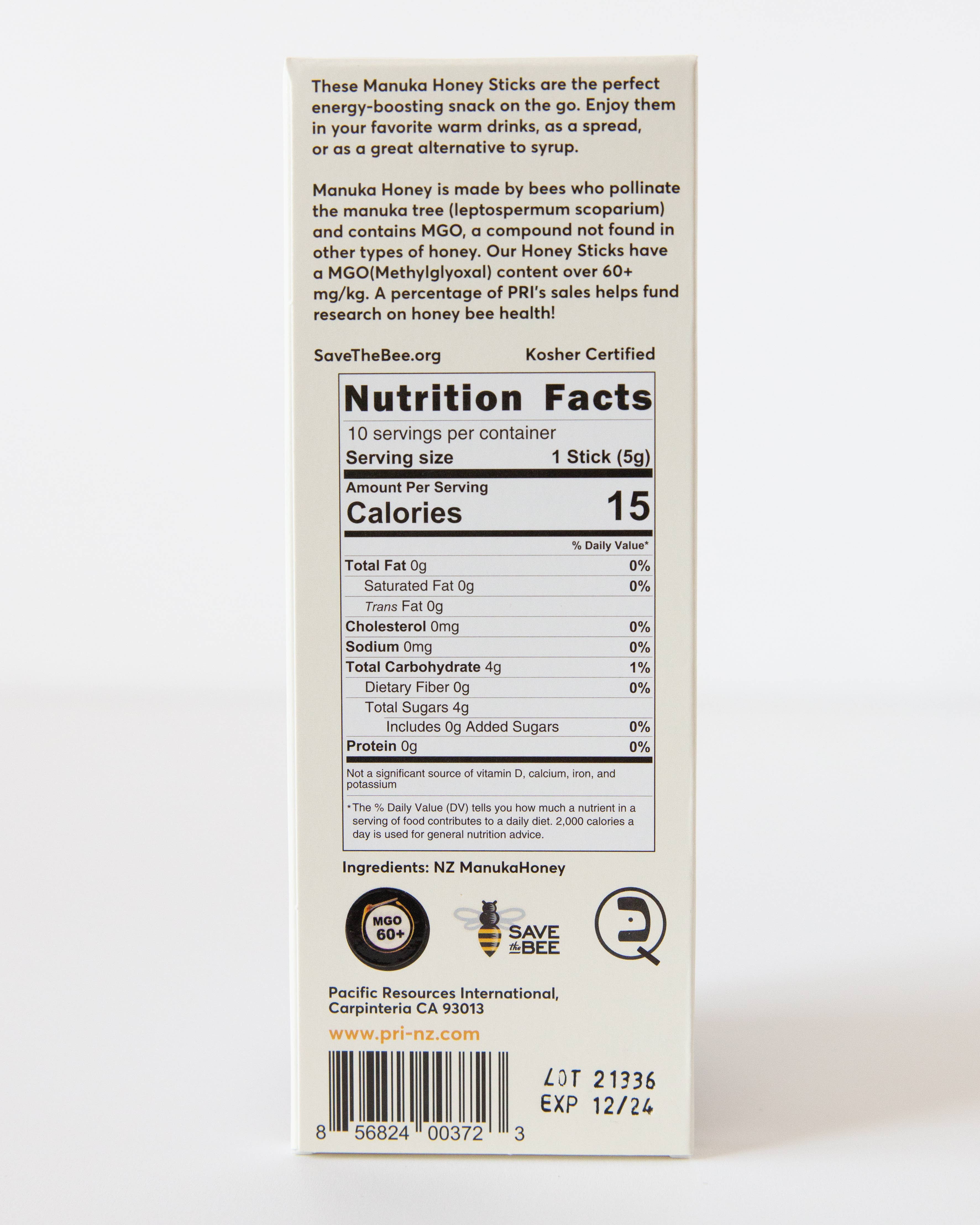 Pacific Resources - Wholesale Honey - Manuka Honey Sticks 10pk - 10 EA1