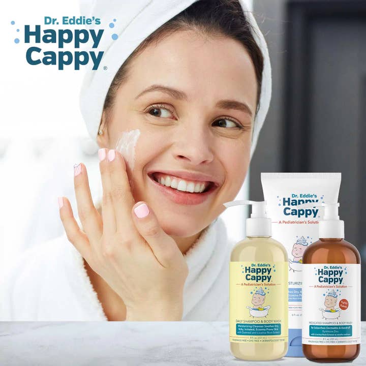 Happy Cappy - Wholesale Bath & Body Set - Baby - 3 Step Baby Skincare Routine Bundle to Manage Cradle Cap and Eczema (FREE Beanie Brush)21