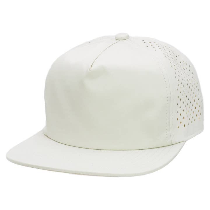 Cap Zone - Wholesale Flat Brim Cap - Unisex - Five Panel Unstructured Polyester Perforated Snapback12