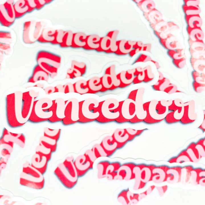 Autocollant Vencedor, lettrage rétro pour la vente par Creative Worship