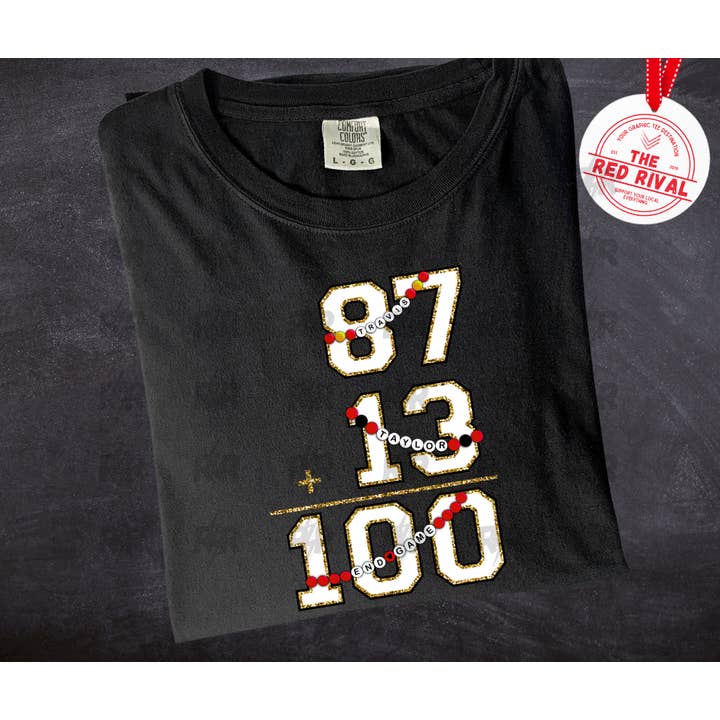 The Red Rival Wholesale - Wholesale T-Shirt (Graphic) - Women's - 87+13=100 Black Tee or Sweatshirt