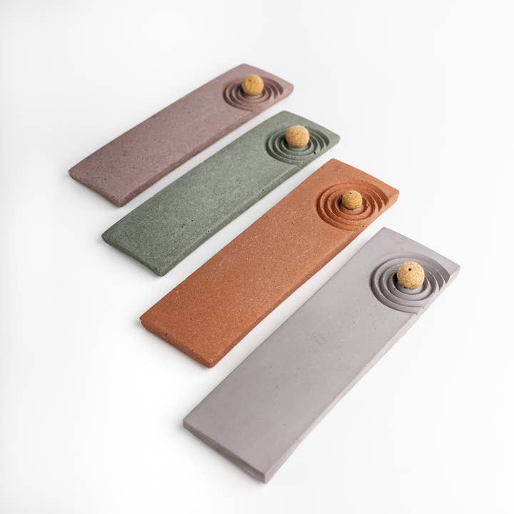 NATURAL BY HAGELSIEB - Wholesale Incense Holder - LONG CONCRETE INCENSE BURNER7