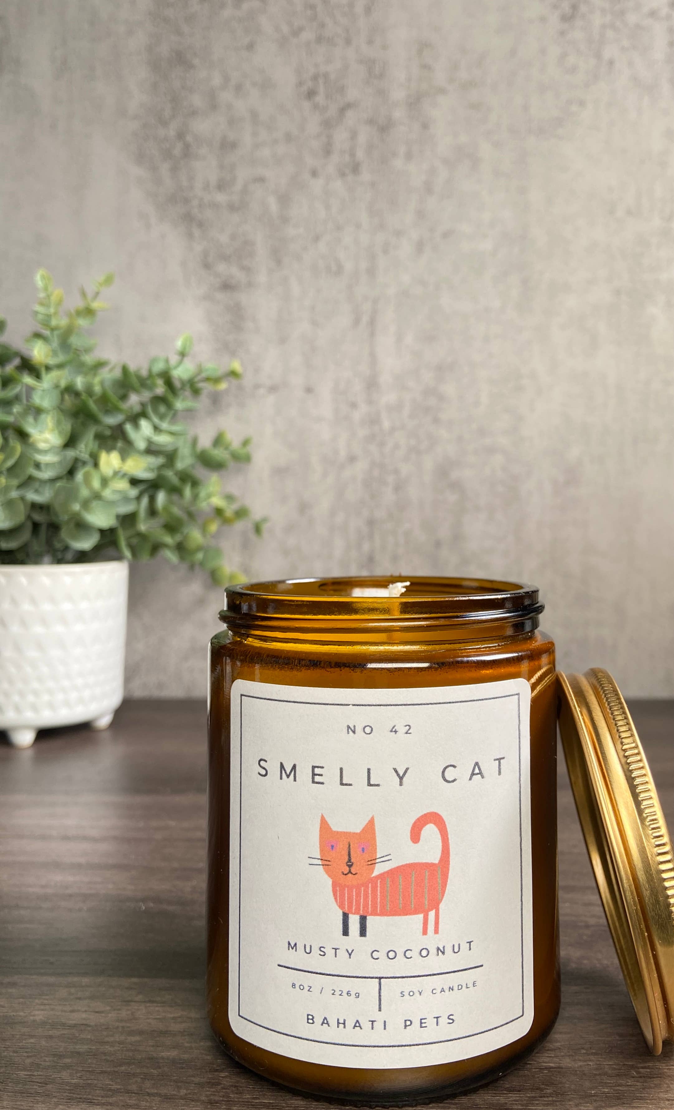 Bahati Pets - Wholesale Jar/Filled Candle - Smelly Cat 8 ounce 100% Soy Candle2