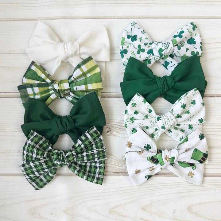 St. Patrick's Hair Bows for Babies and Toddlers, Girl gifts for wholesale by Brynn + Me
