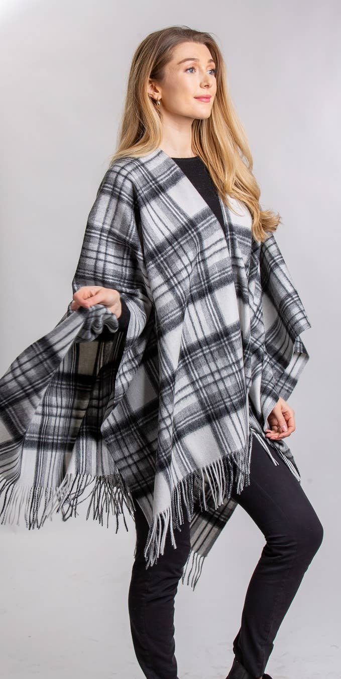 Patrick King Woollen Company - Wholesale Cape - Women's - Stewart Grey Dress Lambswool Cape1