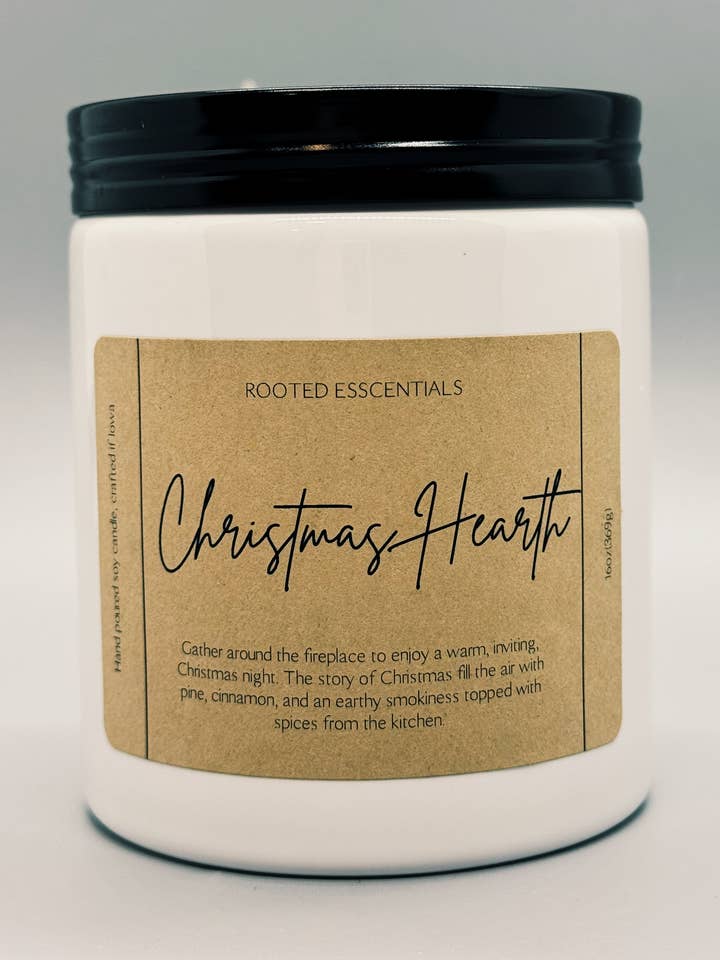 Vit bondgårdsburk - sojaljus - julhärd- 8 oz för wholesale av S+A