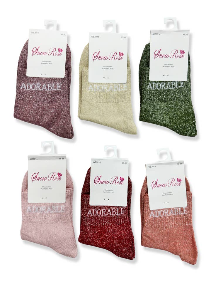 Assorted Shiny socks (30-35) for wholesale on Faire0