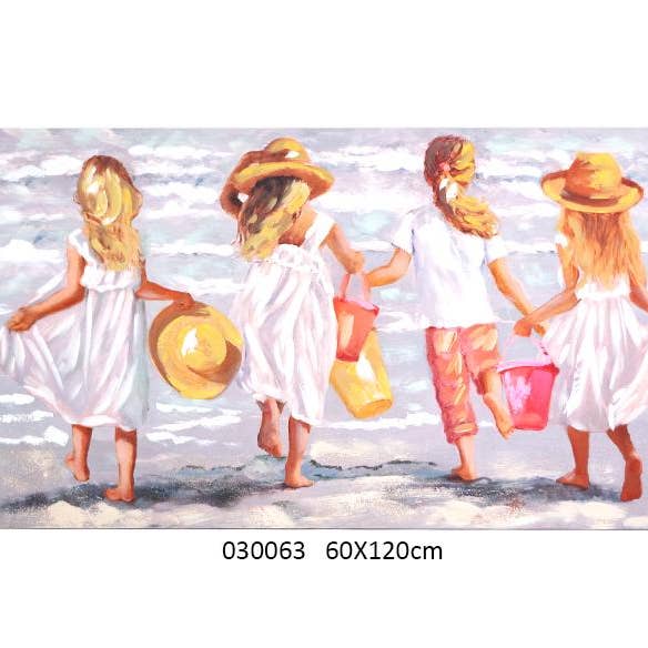 Hand-Painted Canvas 80% With Children 60 X 120 cm for wholesale by Faye