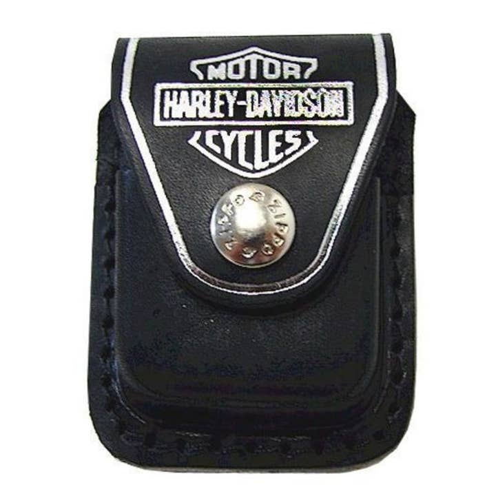 Benhalex - Wholesale Pouch - Unisex - Zippo Harley-Davidson Leather Pouch with Belt Loop