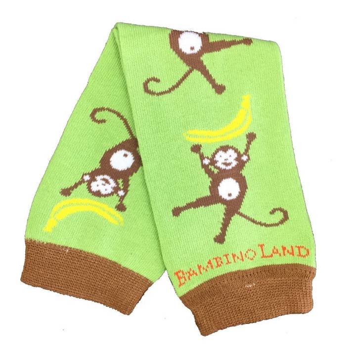 Green Monkeys Baby Leg Warmers for wholesale by Bambino Land