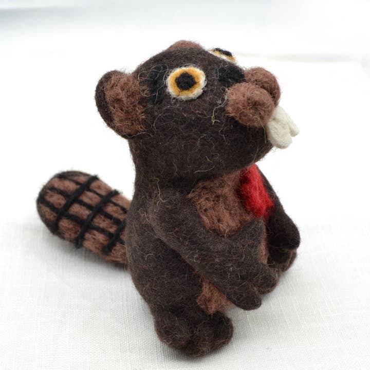 Didi Bahini Fair Trade - Wholesale Ornament - Canadian Beaver Felt Ornament -- small1