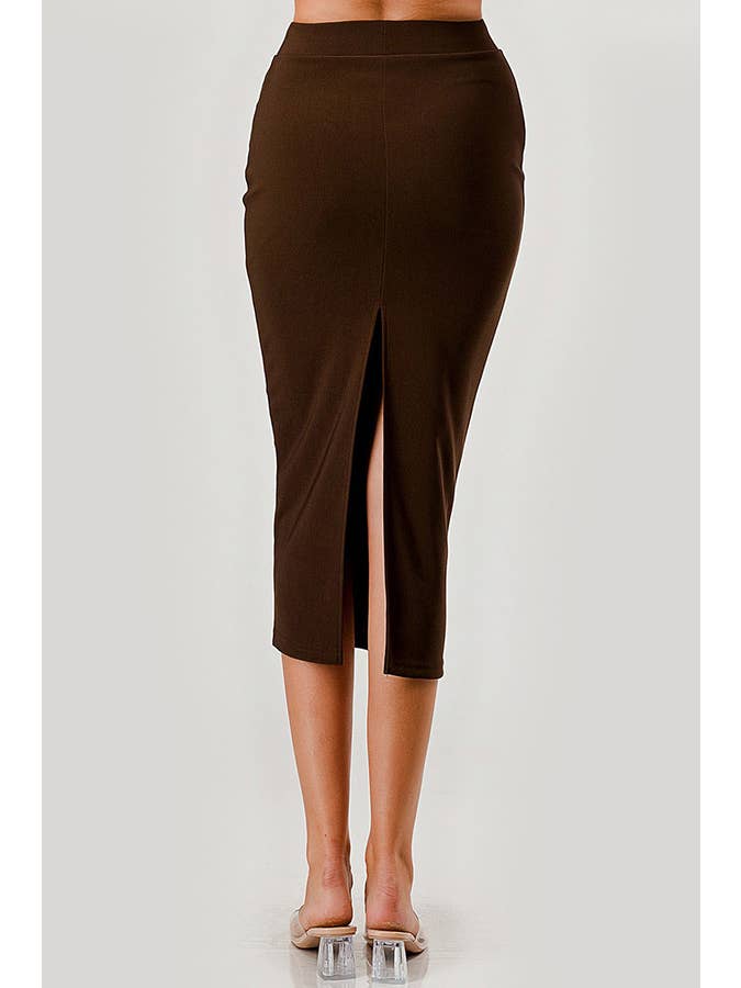MIO WHOLESALE – wholesale Kjol - Dam – 1161LSK STRETCHKJOL MED SLITS BAK