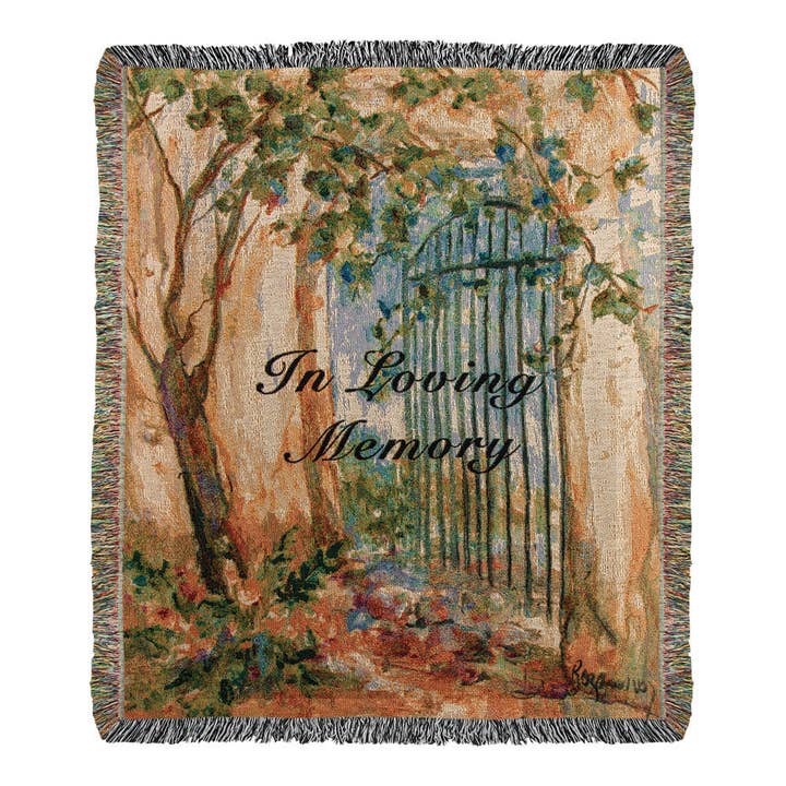 In Loving Memory Gate 50X60 Throw for wholesale by Manual Woodworkers and Weavers, Inc.