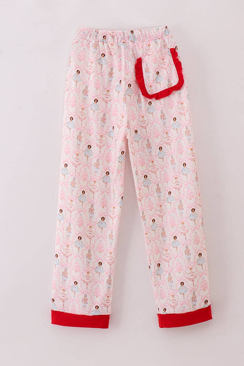 Mom & Co. - Wholesale Sleepwear Bottom - Women's - Red nutcracker print women pajamas pants4