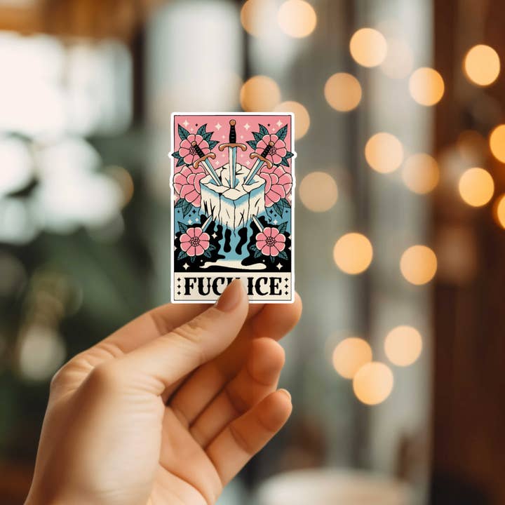 Funny Fuck Ice Vinyl Sticker for wholesale by Mystical Monkey Toes