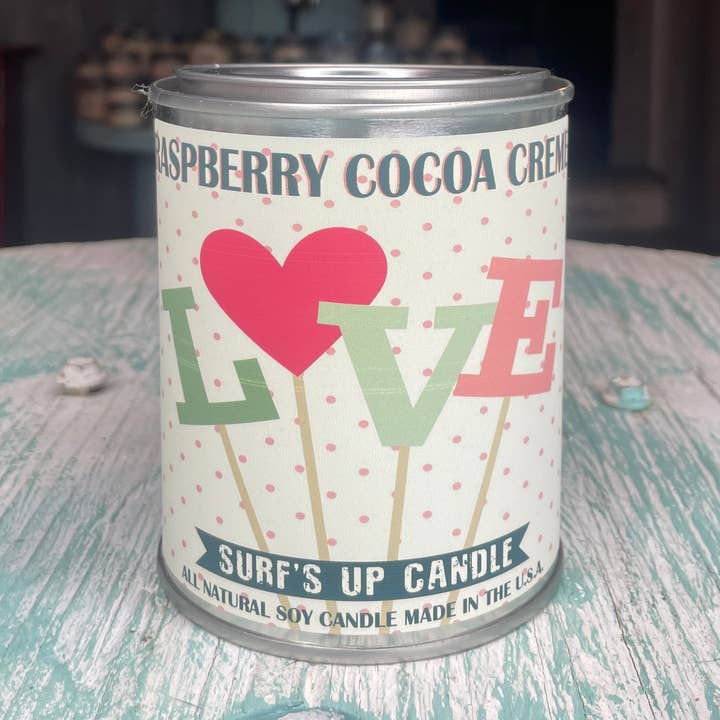 LOVE Raspberry Cocoa Creme - Valentine's Days Paint Can for wholesale by Surfs Up Candle