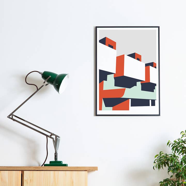 Lakeside Terrace A2 zeefdruk PRA2-LAK voor wholesale door Laura Knight Studio