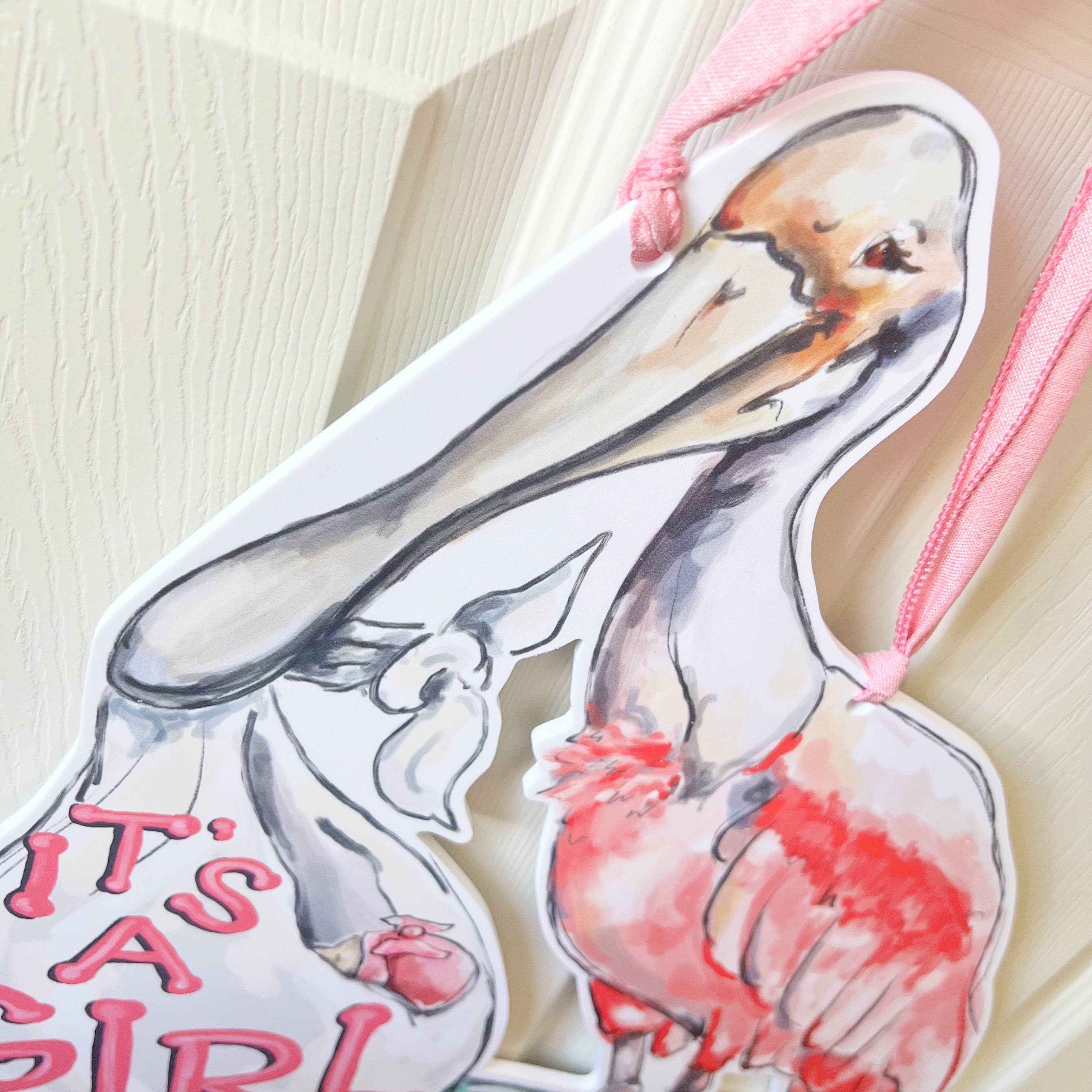 Home Malone - Wholesale Door Hanger - It's A Girl Spoonbill Door Hanger - Southern Baby Welcome2