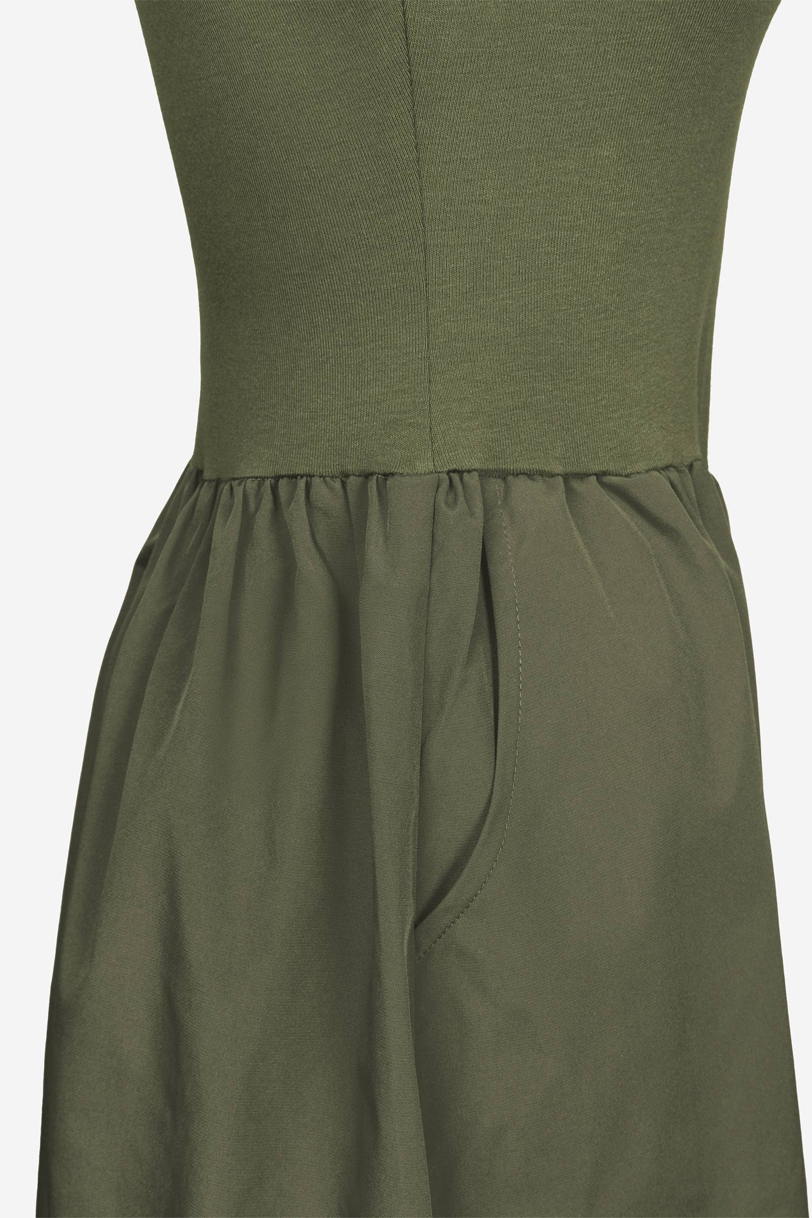 Naked Zebra - Venta al por mayor Vestido - Mujer - Vestido midi sin mangas con cuello simulado10