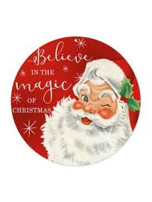 8"DIA METAL SANTA-RED/WHITE/GREEN-MD0957 for wholesale by General Wholesale Inc