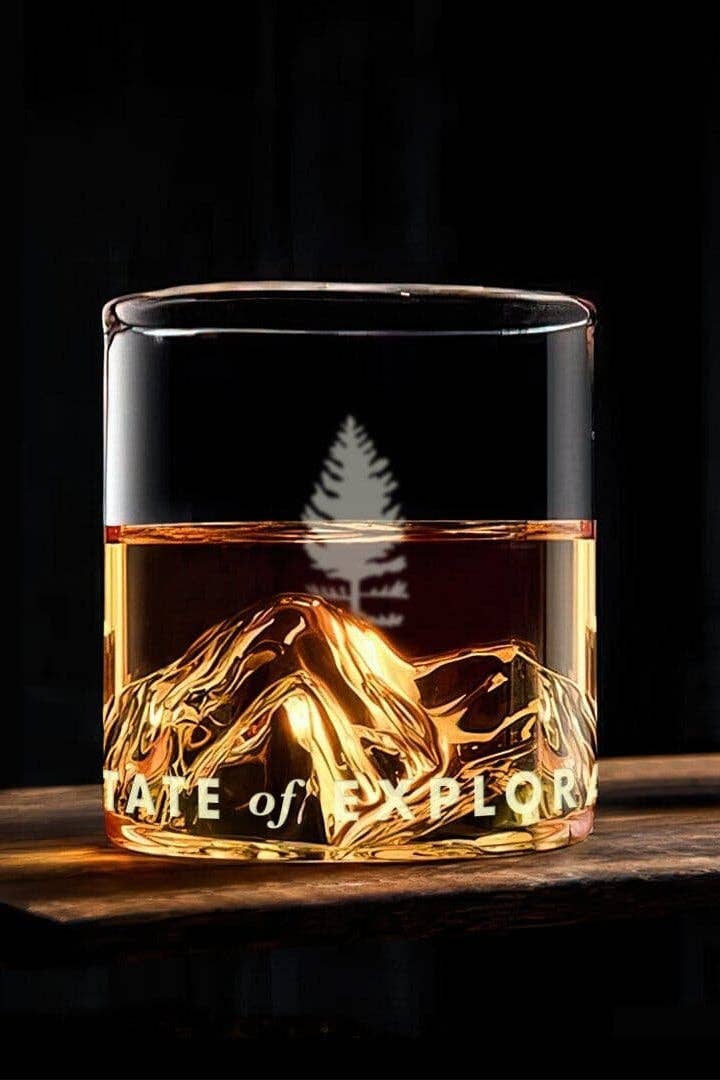 Colorado Threads - Wholesale Cocktail/Liquor Glass - The Fourteener Mountain Whiskey Glass1