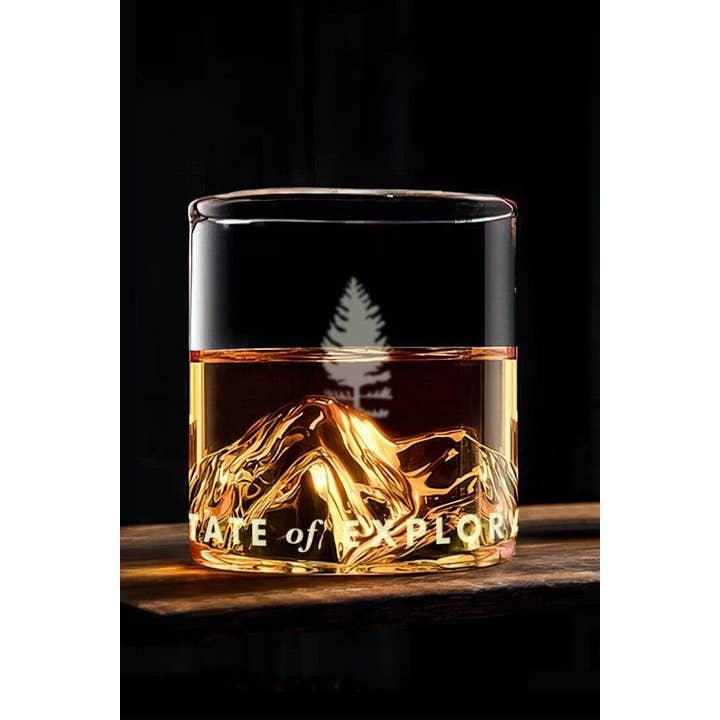 Colorado Threads - Wholesale Cocktail/Liquor Glass - The Fourteener Mountain Whiskey Glass1
