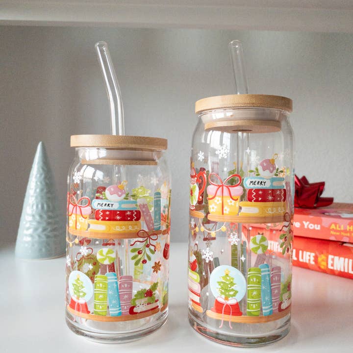 Be Bold Stay Bold – wholesale Drinking glass/cup – Bookish Holiday Glass Cup 2